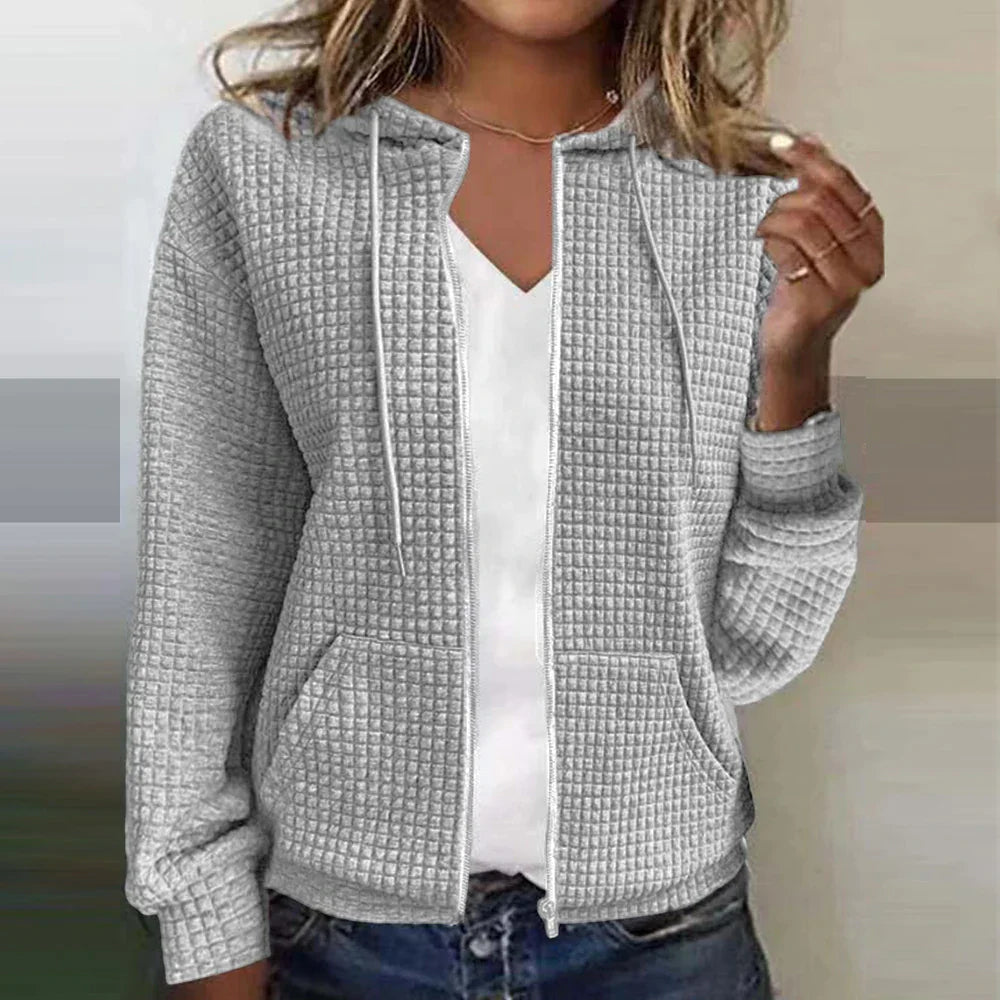Veste à Carreaux Femme - Coupe Ajustée et Tissu Léger
