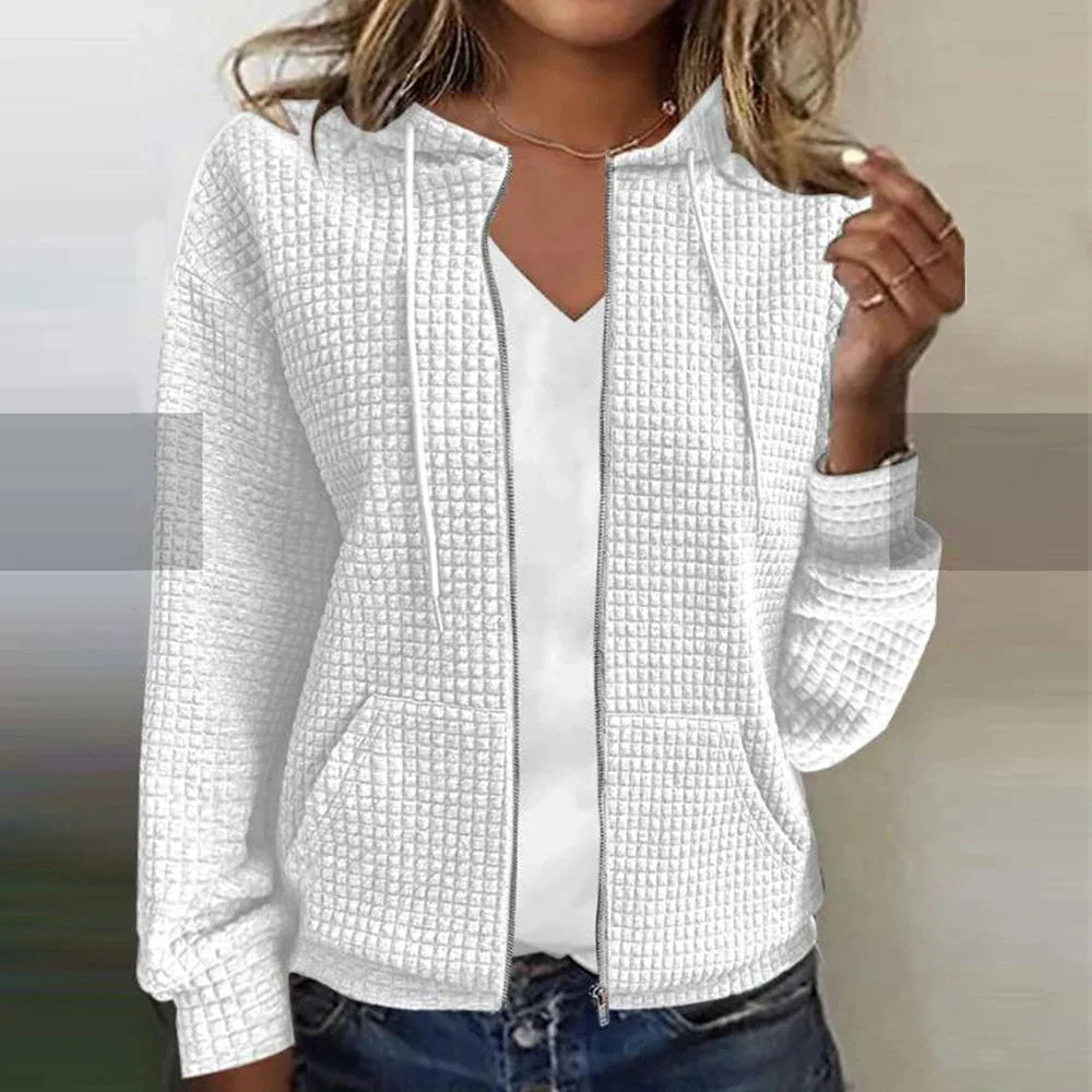Veste à Carreaux Femme - Coupe Ajustée et Tissu Léger