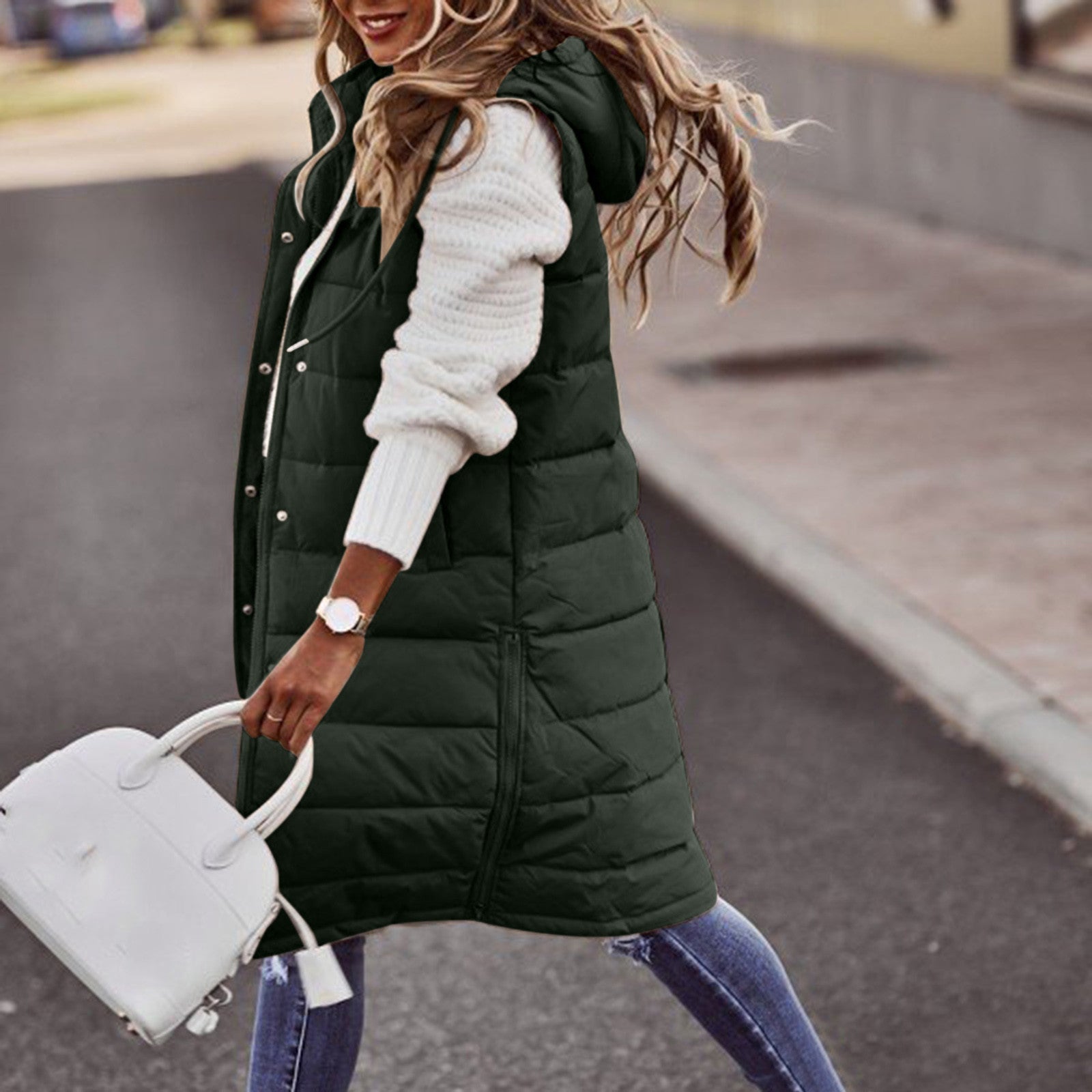 Gilet Long Oversize pour Femmes - Style Décontracté et Confortable