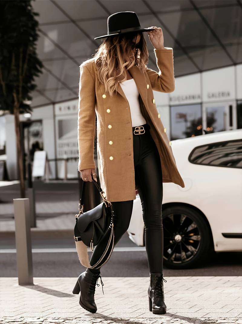 Manteau d'hiver ajusté pour Femmes - Élégance intemporelle pour le travail et le loisir