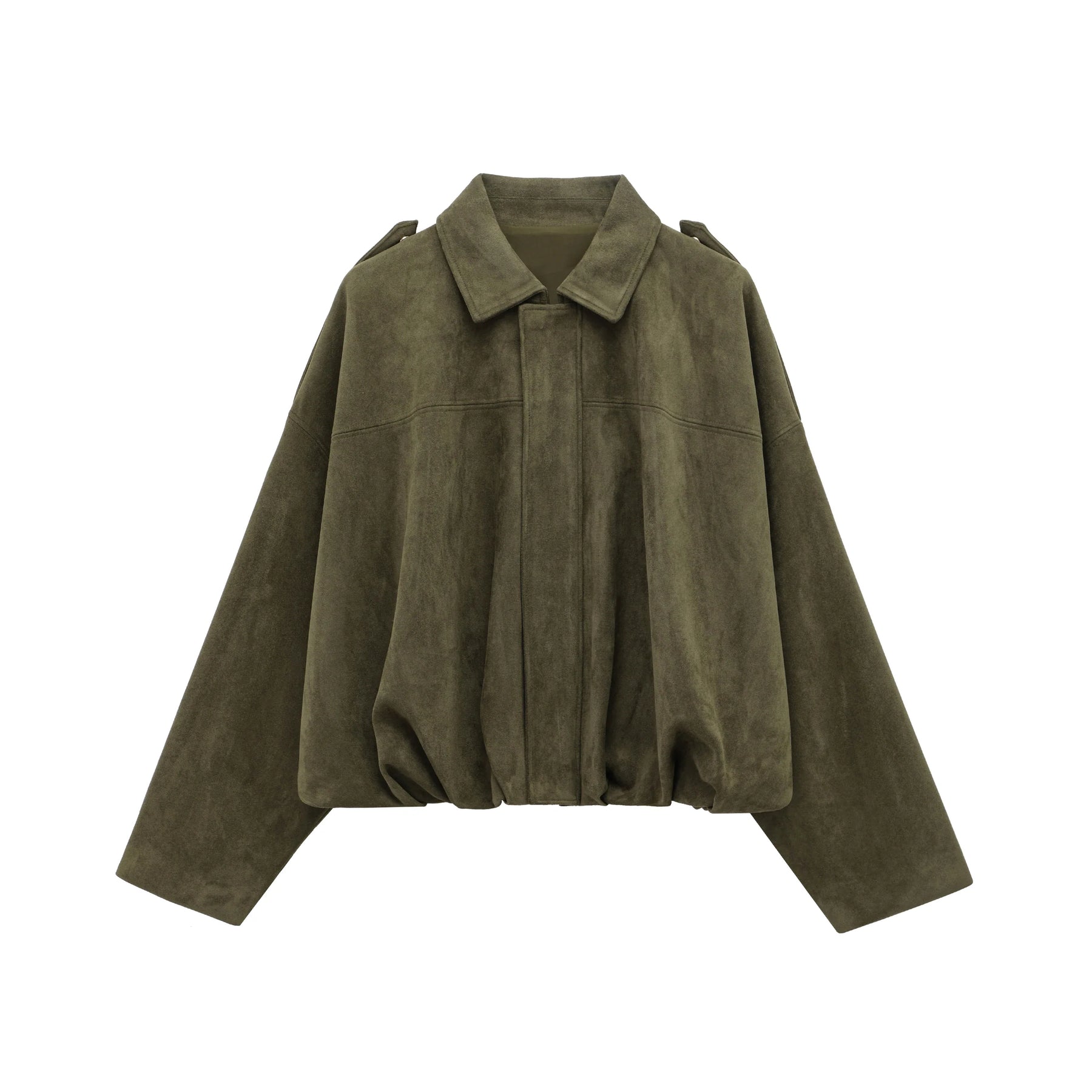 Veste Bomber en Suède pour Femmes - Style Vintage et Confort Ample