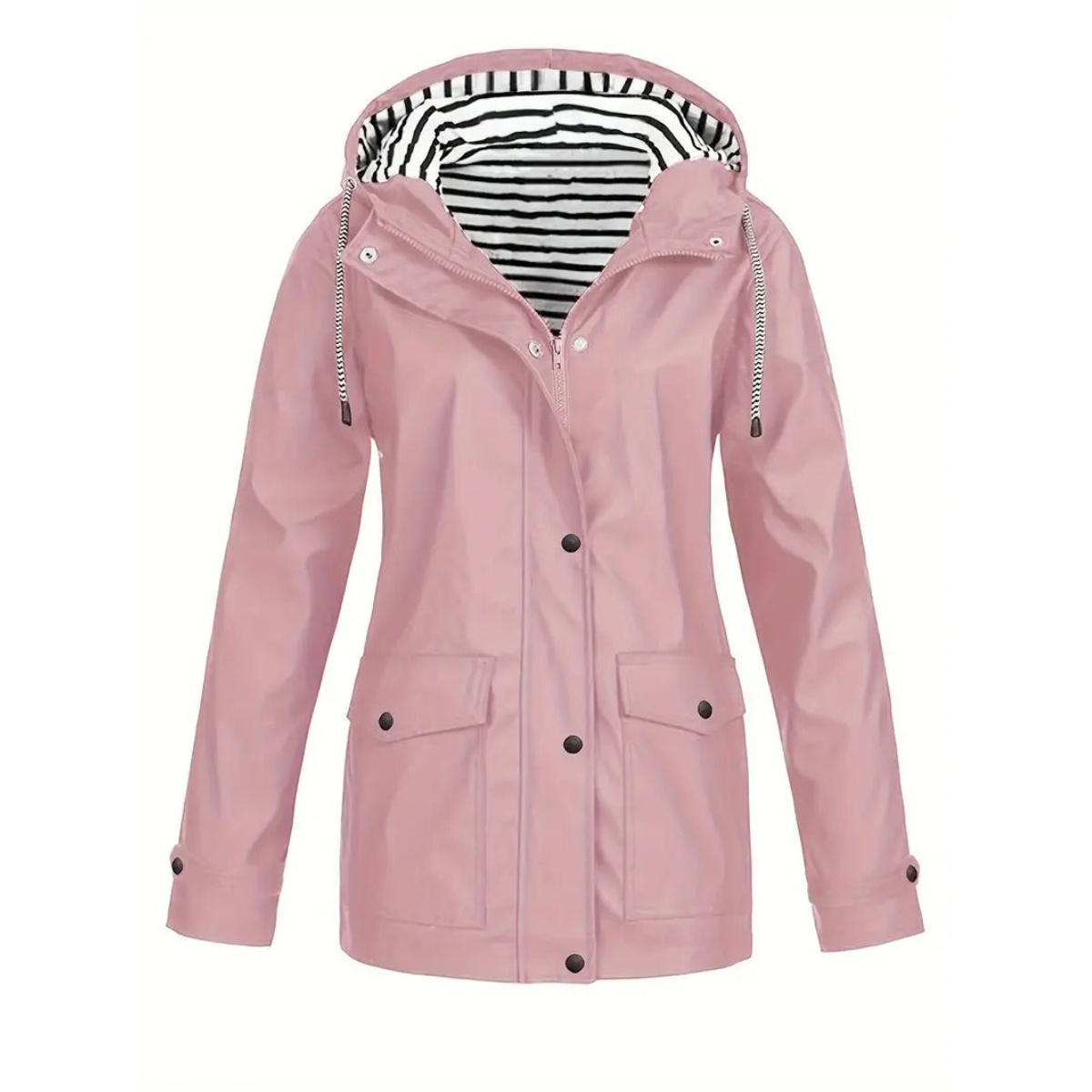 Manteau de Pluie Femme - Capuche Ajustable et Confort Décontracté