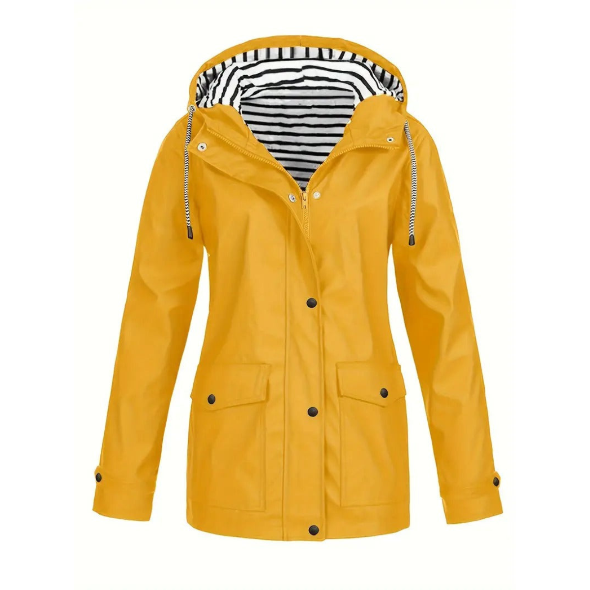 Manteau de Pluie Femme - Capuche Ajustable et Confort Décontracté