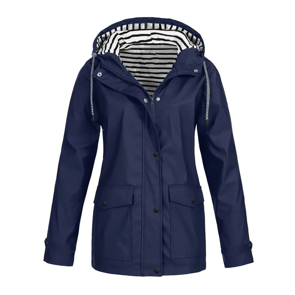 Manteau de Pluie Femme - Capuche Ajustable et Confort Décontracté