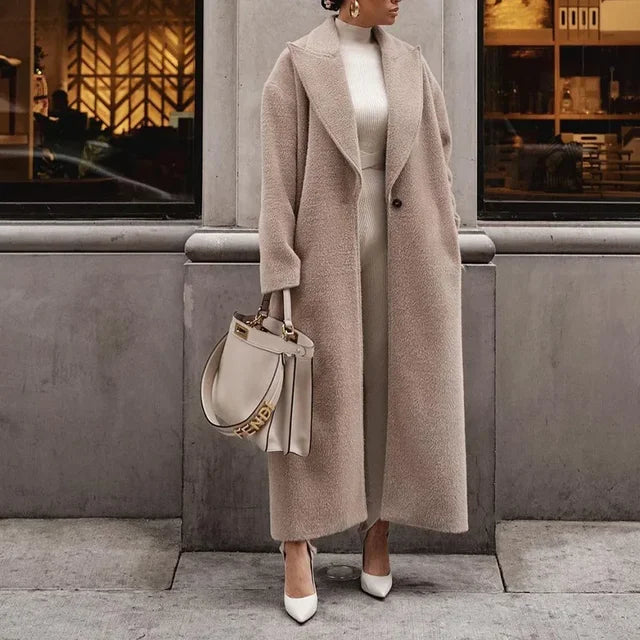 Manteau Oversized en Laine Mélangée - Élégant et Confortable pour Toutes les Occasions