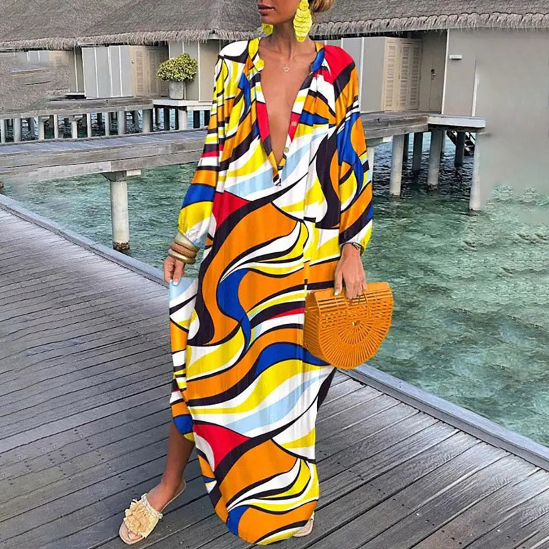 Robe d'Été Boho pour Femmes - Confort et Style avec Polyester Doux