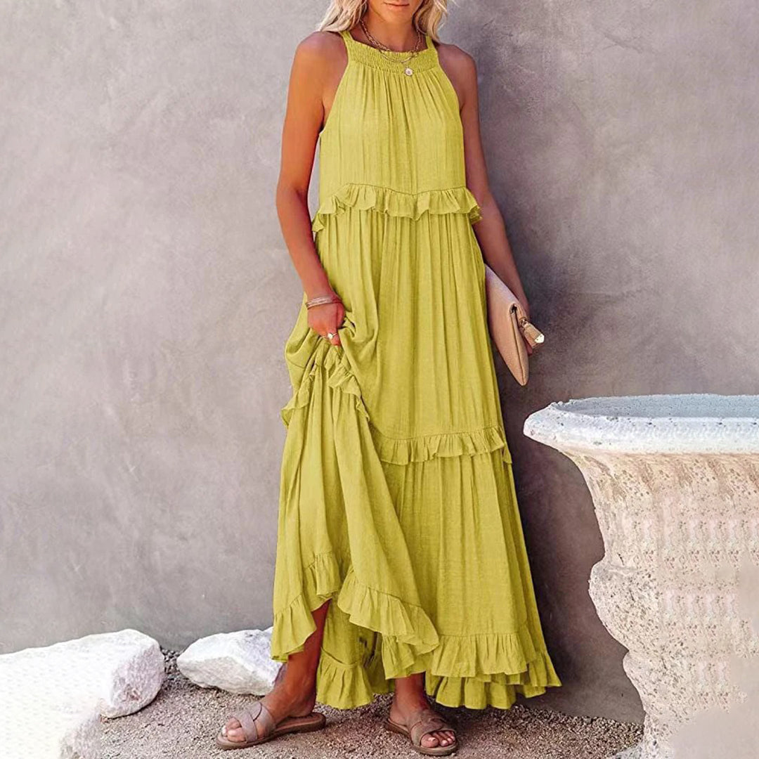 Robe Maxi Élégante à Couches - Style Flatteur pour Toutes les Occasions