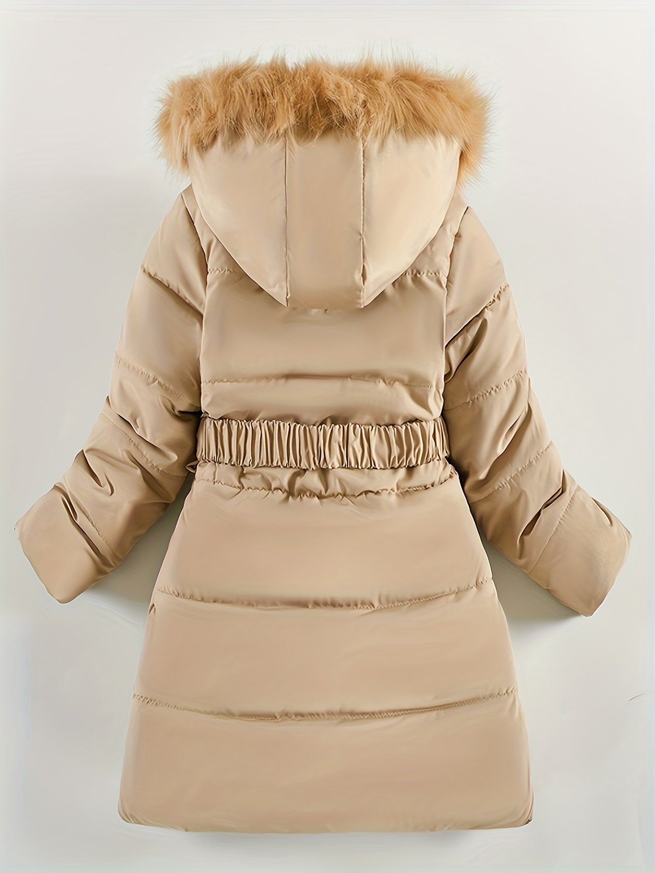 Manteau d'Hiver pour Filles - Douillet avec Capuche en Fausse Fourrure