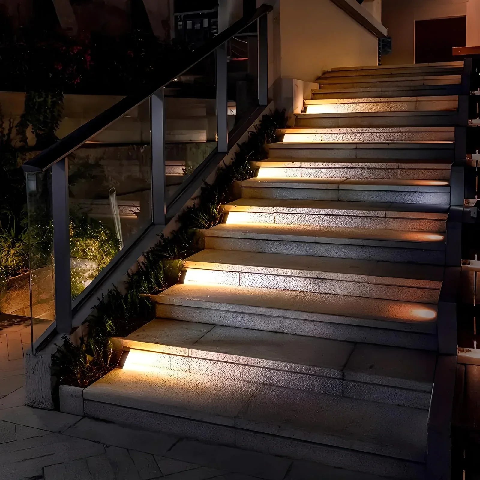 Lumières Solaire pour Escaliers - Éclairage LED Économe et Résistant aux Intempéries