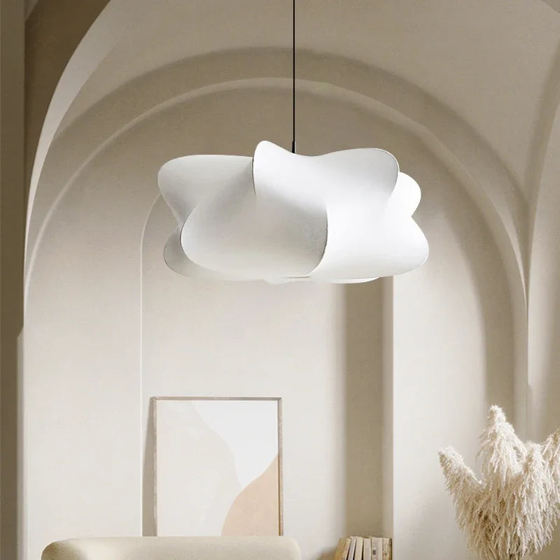 Lampe à Pendentif Japonaise - Design Wabi Sabi en Soie Élégante