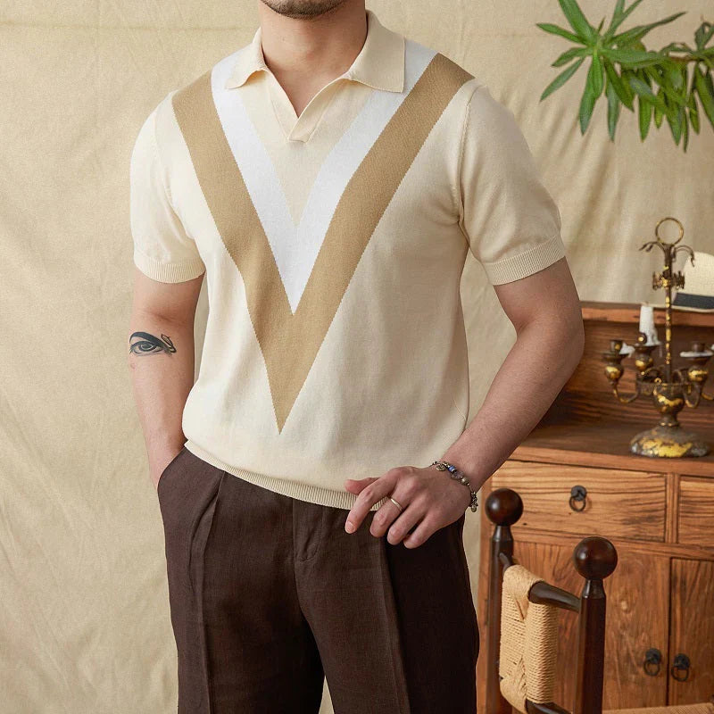 Polo en Mélange de Soie Élégant - Confort Luxueux et Style Intemporel