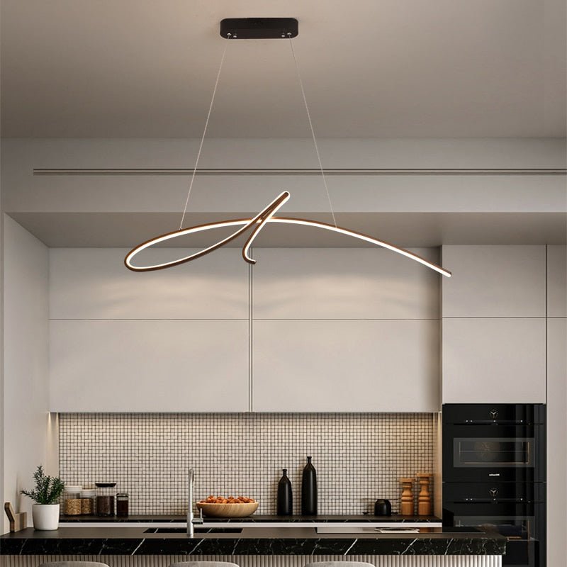 Lustre LED Moderne et Élégant - Éclairage Économe en Énergie et Dimmable
