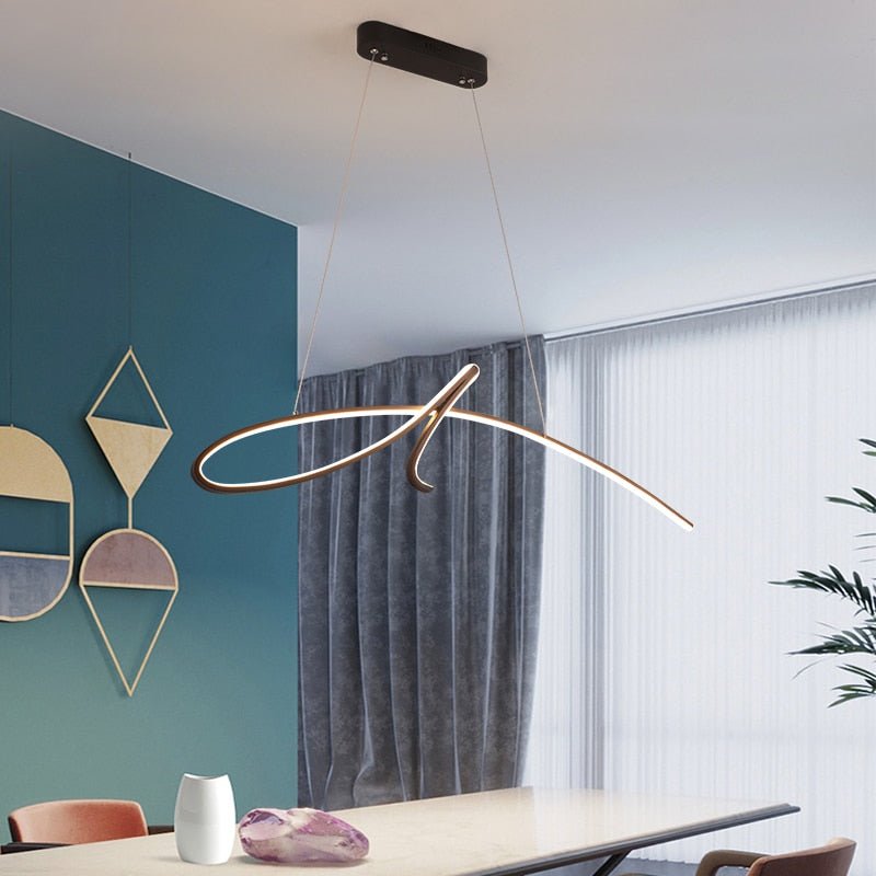 Lustre LED Moderne et Élégant - Éclairage Économe en Énergie et Dimmable