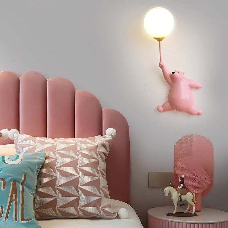 Applique Murale Ours Mignon - Lumière Douce et Ambiance Cosy