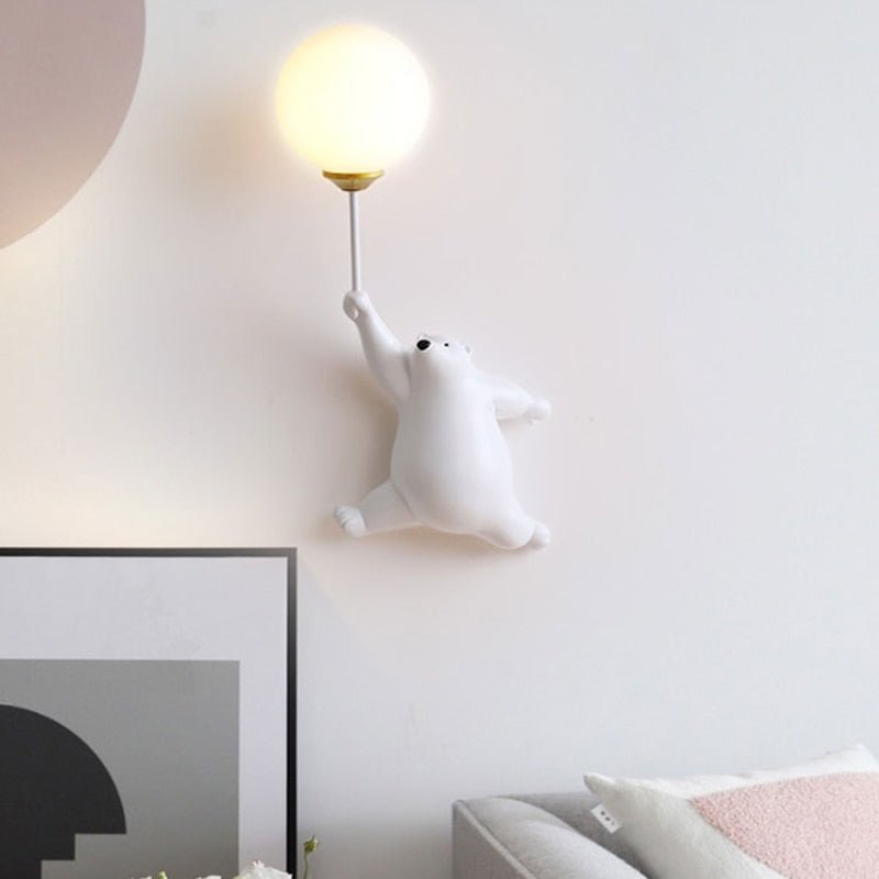 Applique Murale Ours Mignon - Lumière Douce et Ambiance Cosy