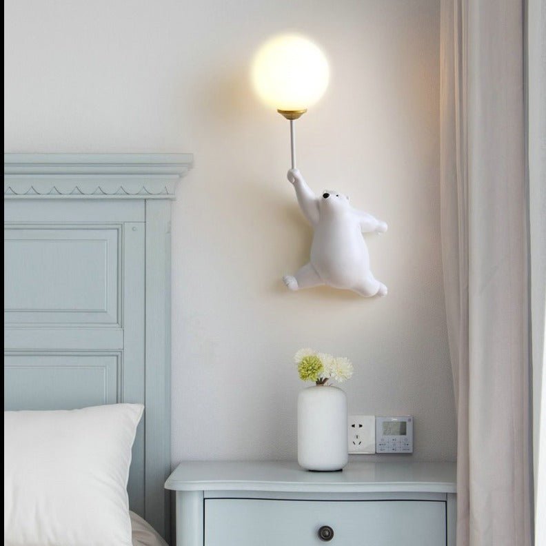Applique Murale Ours Mignon - Lumière Douce et Ambiance Cosy