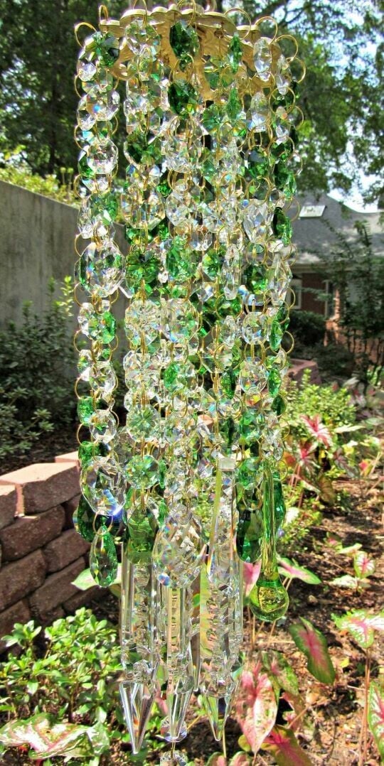 Carillon en Cristal pour Jardin - Design Élégant et Mélodies Apaisantes