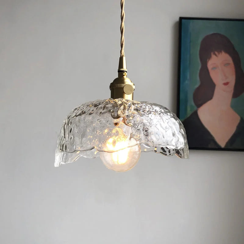 Lampe Suspendue en Laiton et Verre - Élégance Moderne et Installation Facile