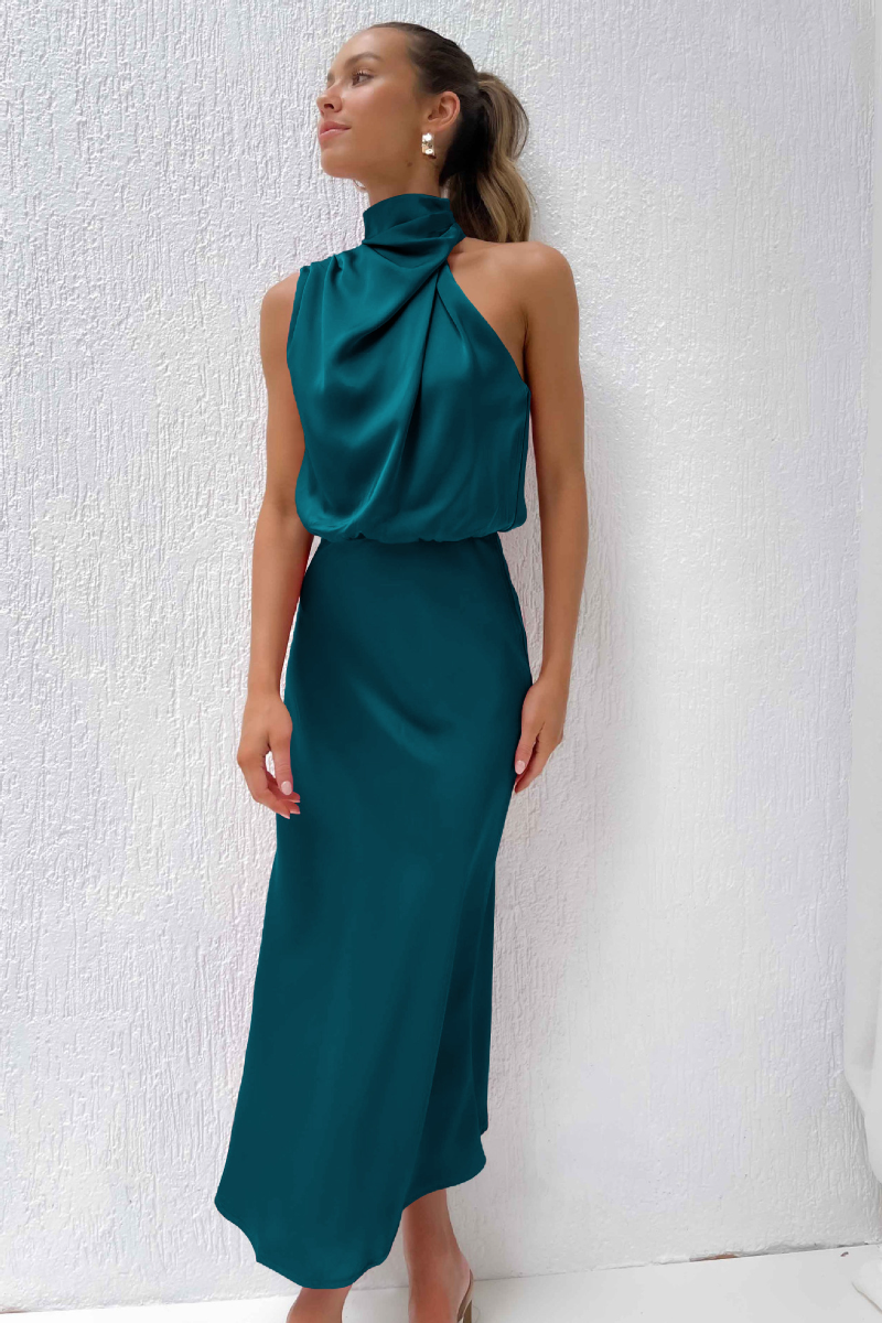 Robe de Soirée Maxi Hors-Épaule - Élégance et Confort pour Toutes Occasions