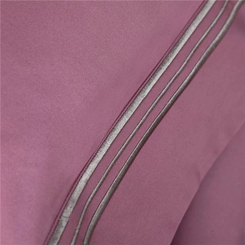Housse de Couette en Coton Égyptien - Confort Luxueux et Teinte Rose Douce