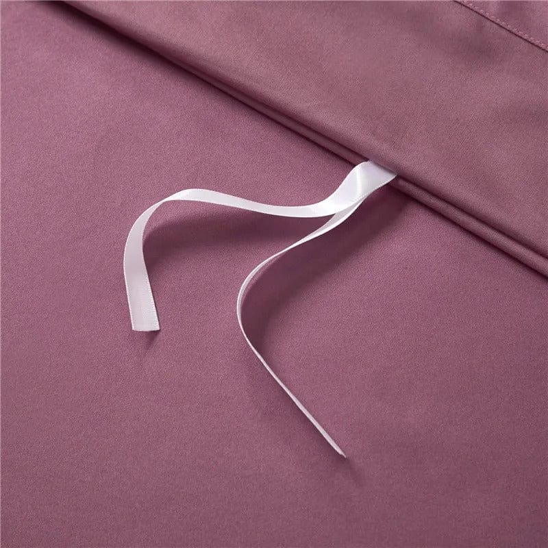 Housse de Couette en Coton Égyptien - Confort Luxueux et Teinte Rose Douce