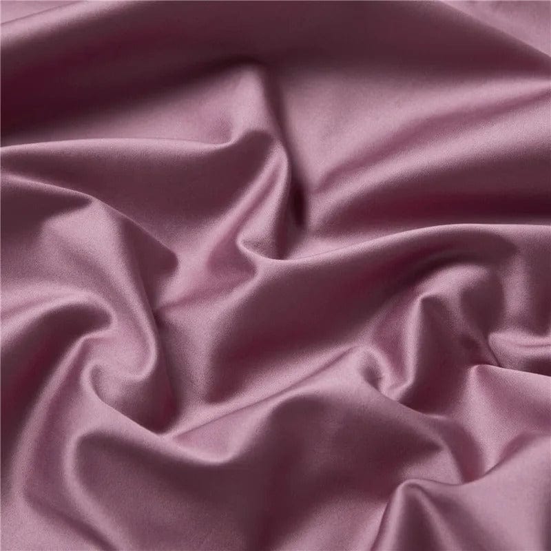 Housse de Couette en Coton Égyptien - Confort Luxueux et Teinte Rose Douce