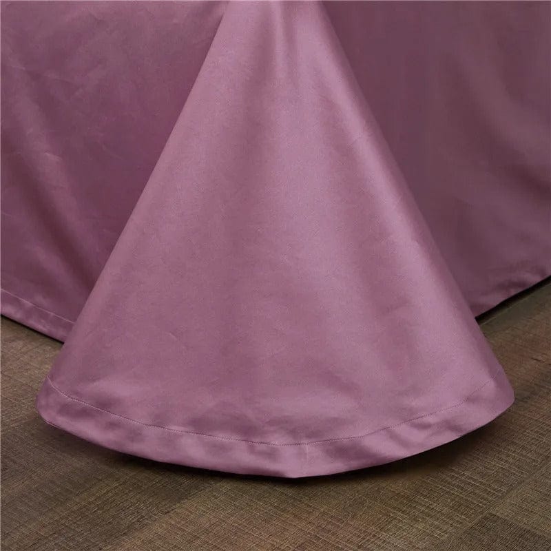 Housse de Couette en Coton Égyptien - Confort Luxueux et Teinte Rose Douce