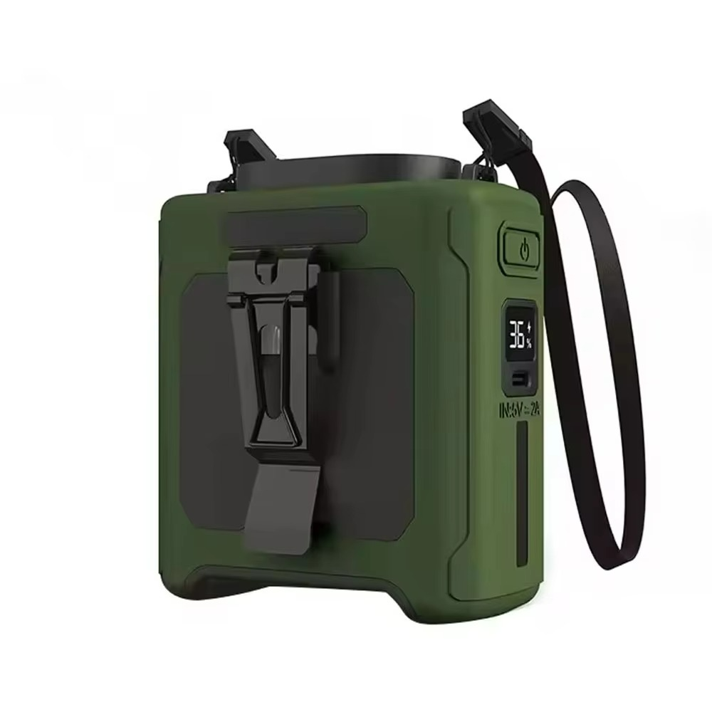 Ventilateur Portable avec Batterie Externe - Confort et Éclairage Pratique en Déplacement