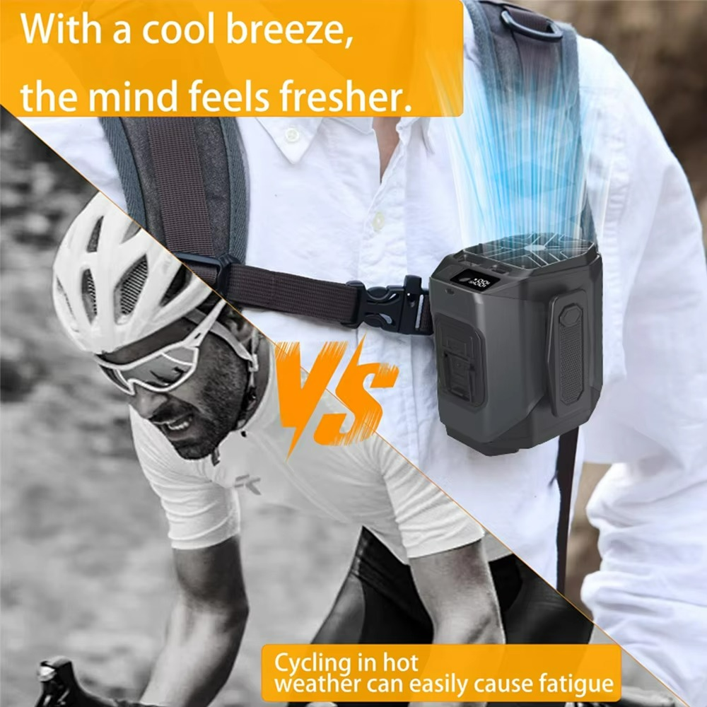 Ventilateur Portable avec Batterie Externe - Confort et Éclairage Pratique en Déplacement