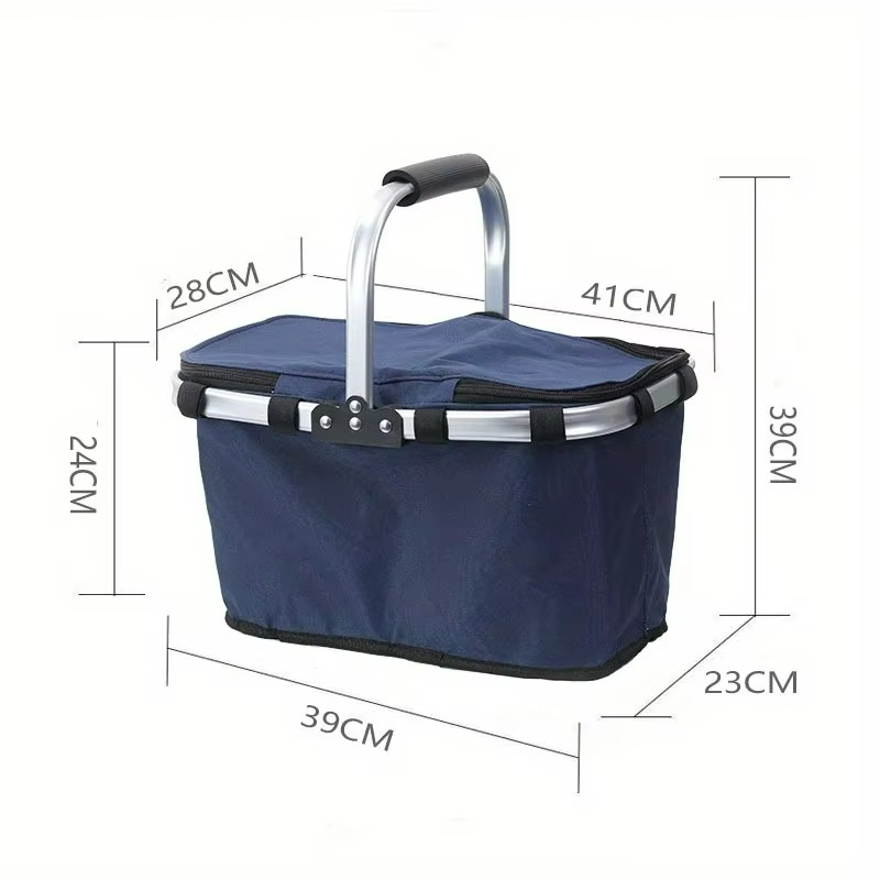 Panier Isotherme Pliable pour Pique-Nique - Élégant et Pratique pour Vos Sorties