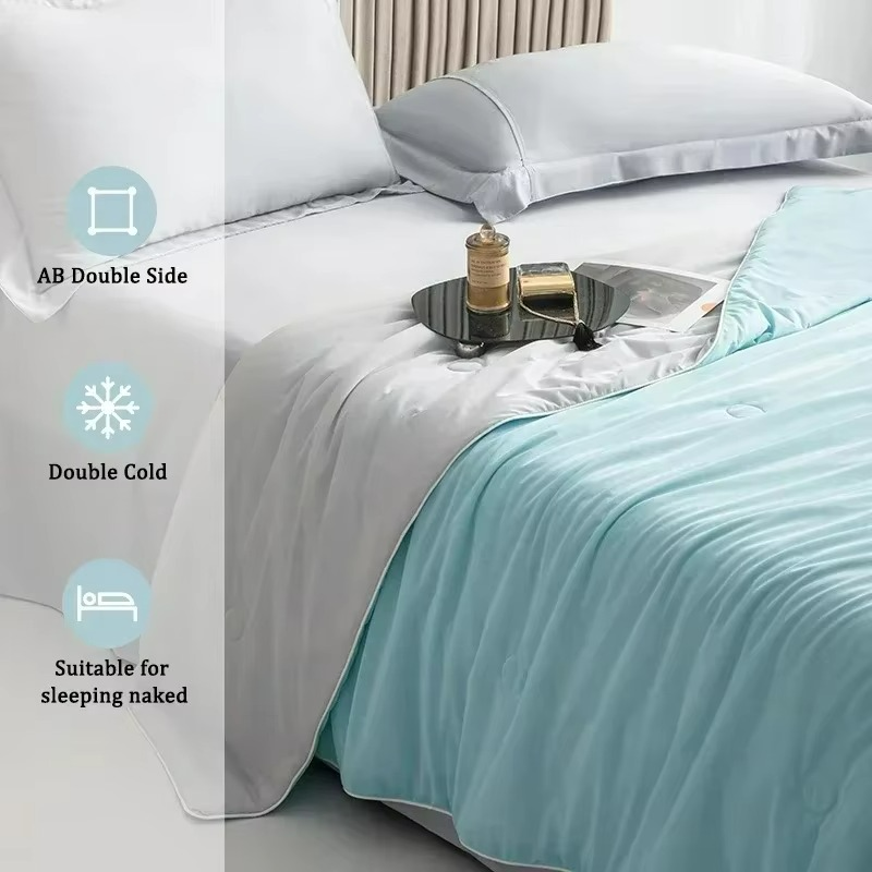 Couette Rafraîchissante Été Double Face - Tissu Froid et Confort Optimal