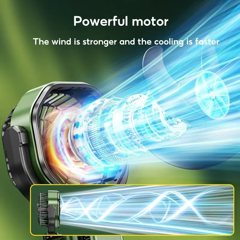 Ventilateur Portable de Camping - Refroidissement et Éclairage Multifonctionnel
