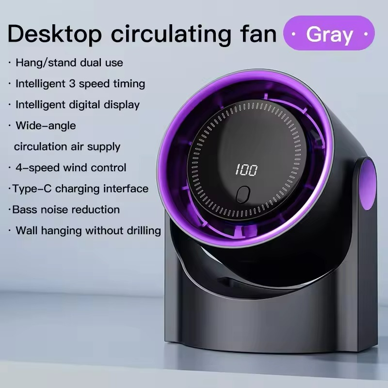 Ventilateur Portable Silencieux - Affichage Numérique et Humidification Intégrée