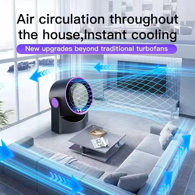 Ventilateur Portable Silencieux - Affichage Numérique et Humidification Intégrée