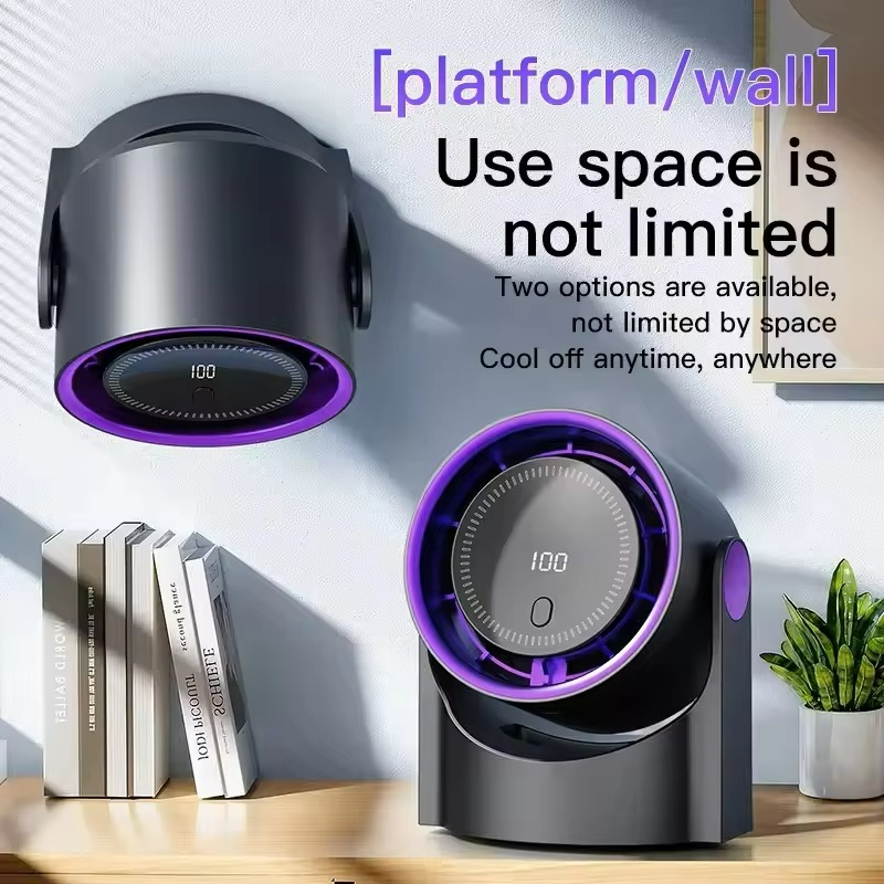 Ventilateur Portable Silencieux - Affichage Numérique et Humidification Intégrée