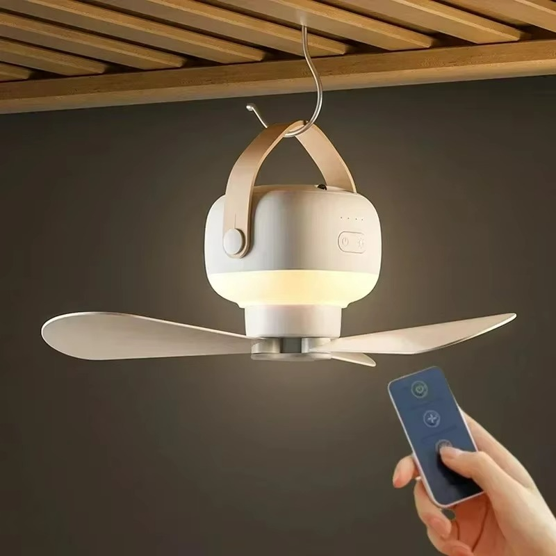 Ventilateur de Plafond Portable pour Camping - Confort et Élégance en Plein Air