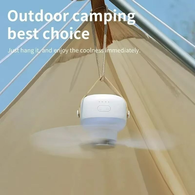 Ventilateur de Plafond Portable pour Camping - Confort et Élégance en Plein Air