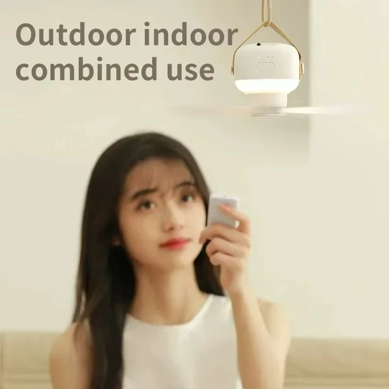 Ventilateur de Plafond Portable pour Camping - Confort et Élégance en Plein Air