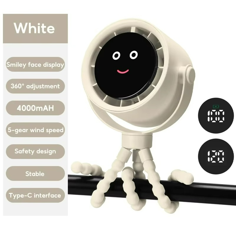 Ventilateur Portable Rechargeable USB - Refroidissement Silencieux et Efficace