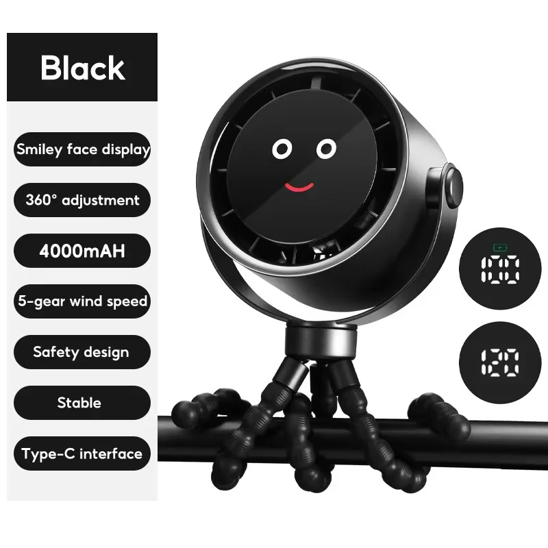 Ventilateur Portable Rechargeable USB - Refroidissement Silencieux et Efficace