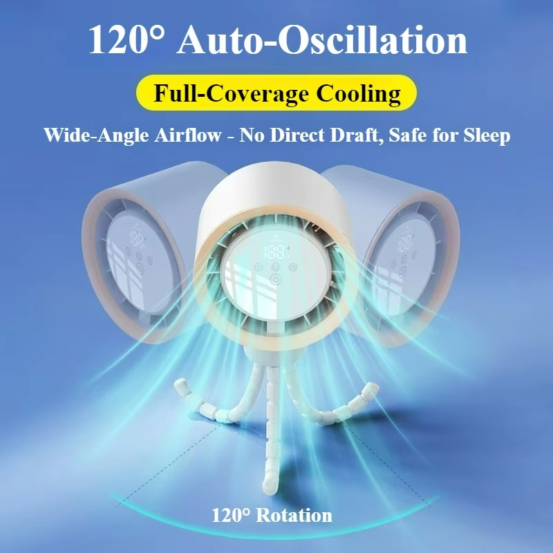 Ventilateur Portable Rechargeable USB - Refroidissement Silencieux et Efficace
