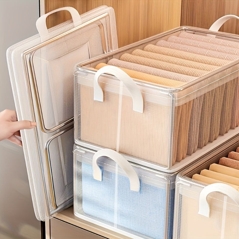 Bacs de Rangement Durables avec Poignées - Organisation Pratique et Polyvalente