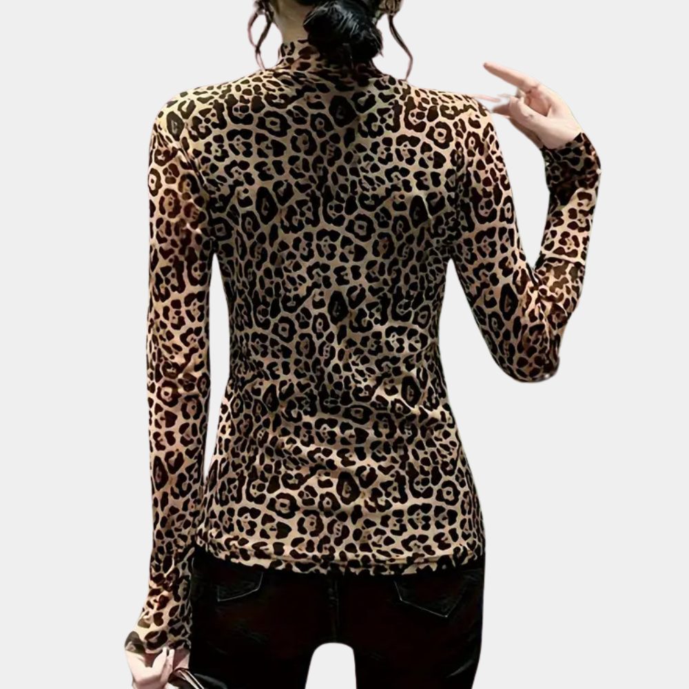 Haut Léopard Élégant pour Femmes - Style Polyvalent et Confortable