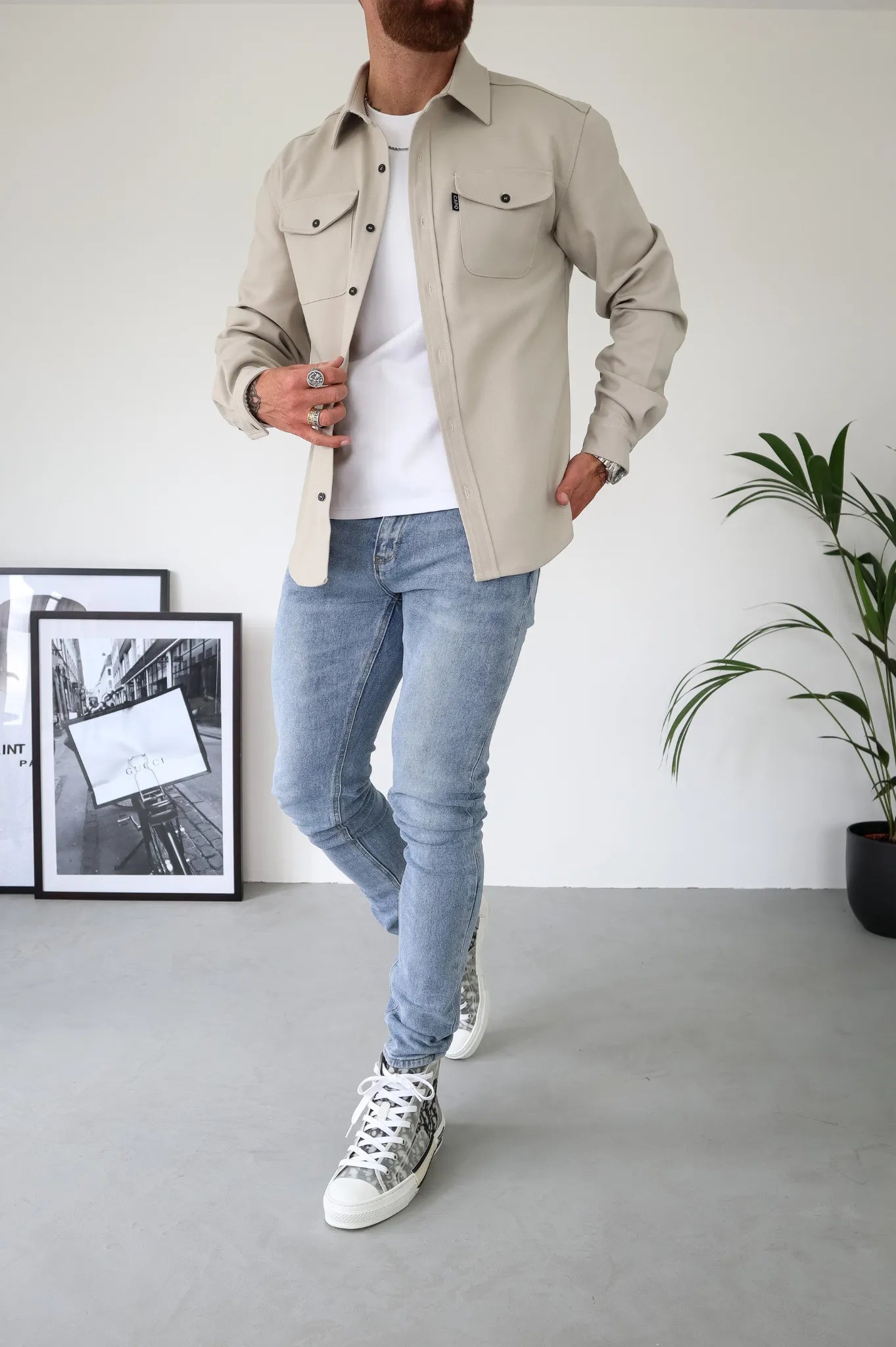 Veste Chemise à Boutons pour Hommes - Confort et Style Décontracté avec Poches