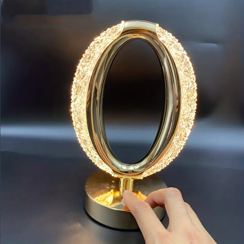 Lampe de Table en Cristal - Élégance Moderne et Éclairage Subtil
