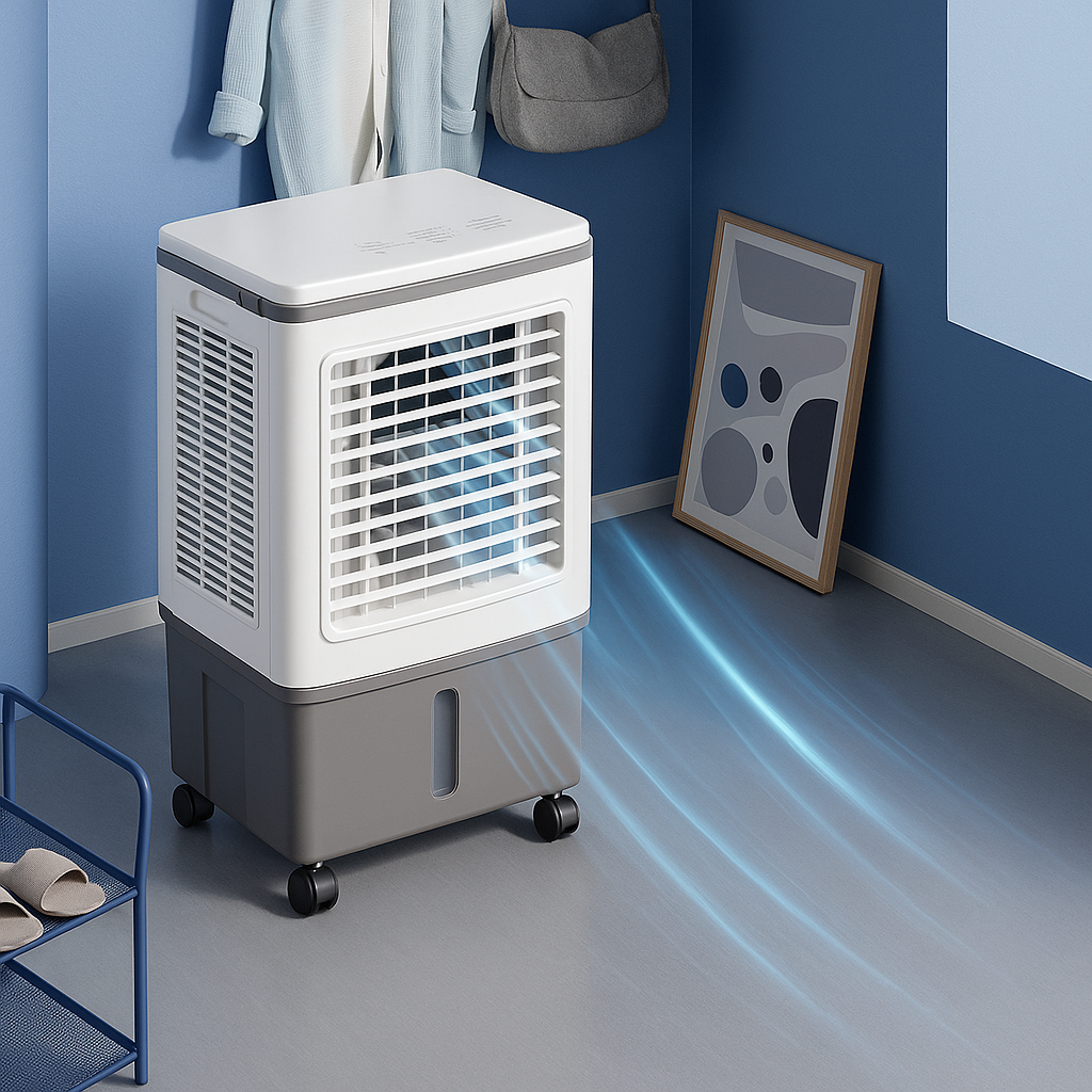 Refroidisseur Évaporatif pour Ateliers - Ventilateur 4-en-1 avec Réservoir de 12 Gallons