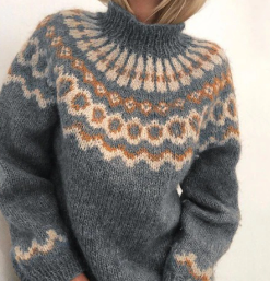 Pull en Tricot Rétro pour Femmes - Style Vintage et Confort Douillet