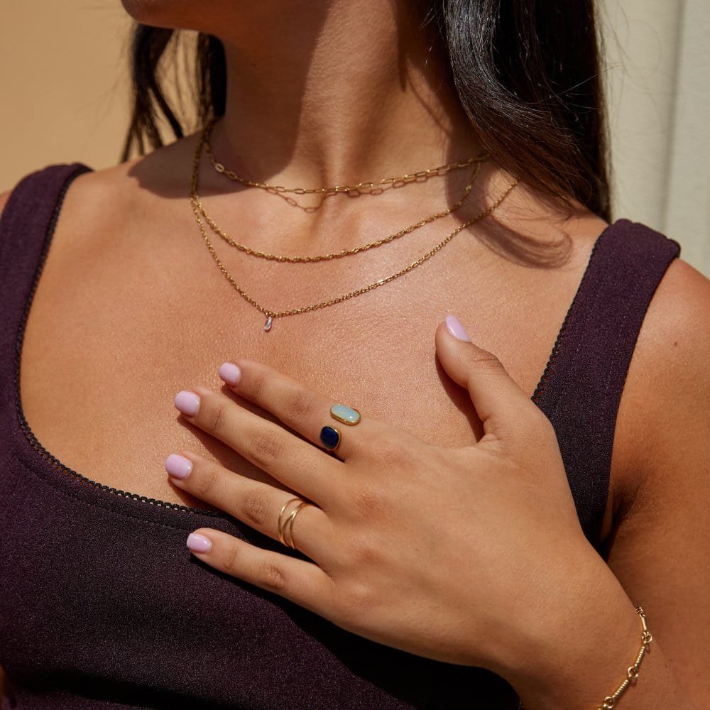 Bague pierre fine élégante
