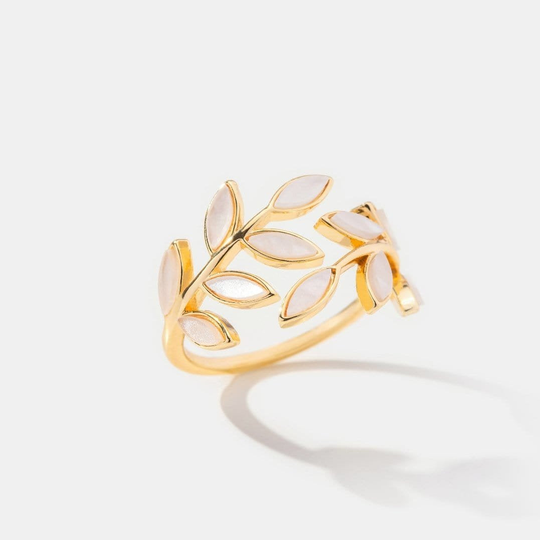 Bague ajustable motif végétal élégance