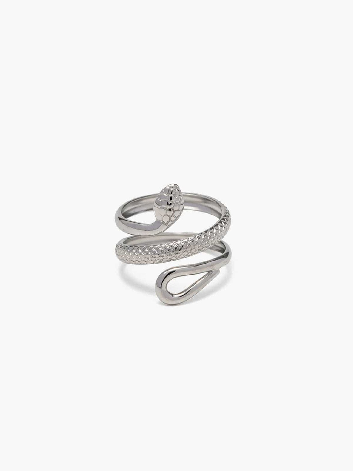 Bague serpent dorée vue ensemble cristal